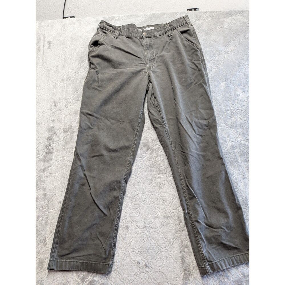 Carhartt Rugged Flex Canvas Work Pants Gray Relaxed Fit 36x32 BN2291-M